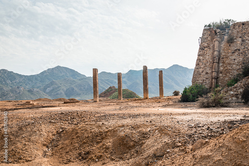 Spaces and corners of the Abandoned Mines of Mazarrón. Murcia region. Spain photo