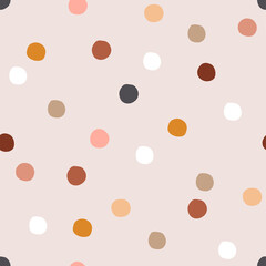 Crédence de cuisine Formes géométriques patrons Confettis bohèmes pois ronds colorés  © AngellozOlga