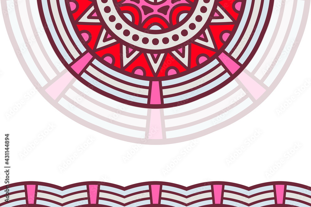Naklejka premium Colorful background with mandala template