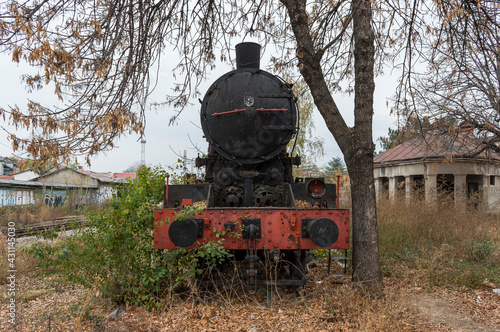 Wallpaper Mural Old rusted, abandoned train stands in an abandoned station Torontodigital.ca
