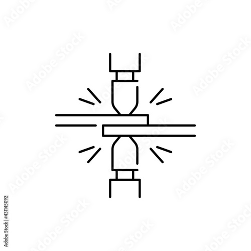 Spot welding olor line icon. Pictogram for web page, mobile app, promo.
