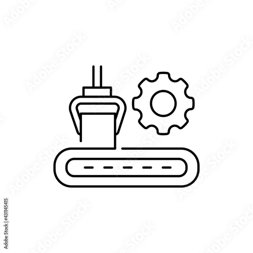Plate rolling machine olor line icon. Pictogram for web page, mobile app, promo.