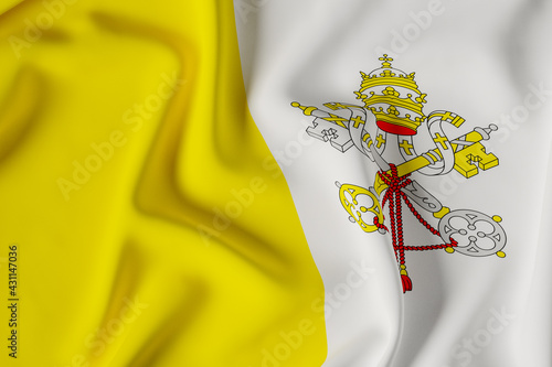 Vaticano flag.3d illustration photo