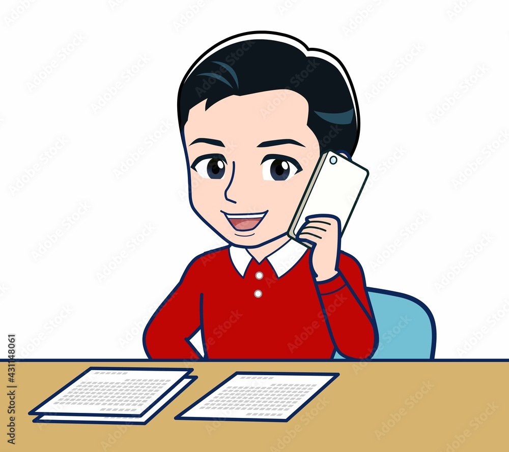 赤い服を着た若い男性 赤い服を着た若い男性