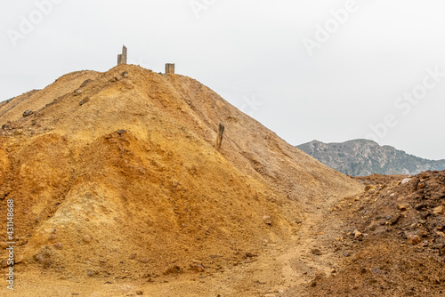 Landscape of the Abandoned Mines of Mazarrón. Murcia region. Spain photo