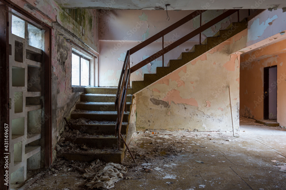 custom made wallpaper toronto digitalOld and abandoned hotel, rotted in nature, old abandoned corridor