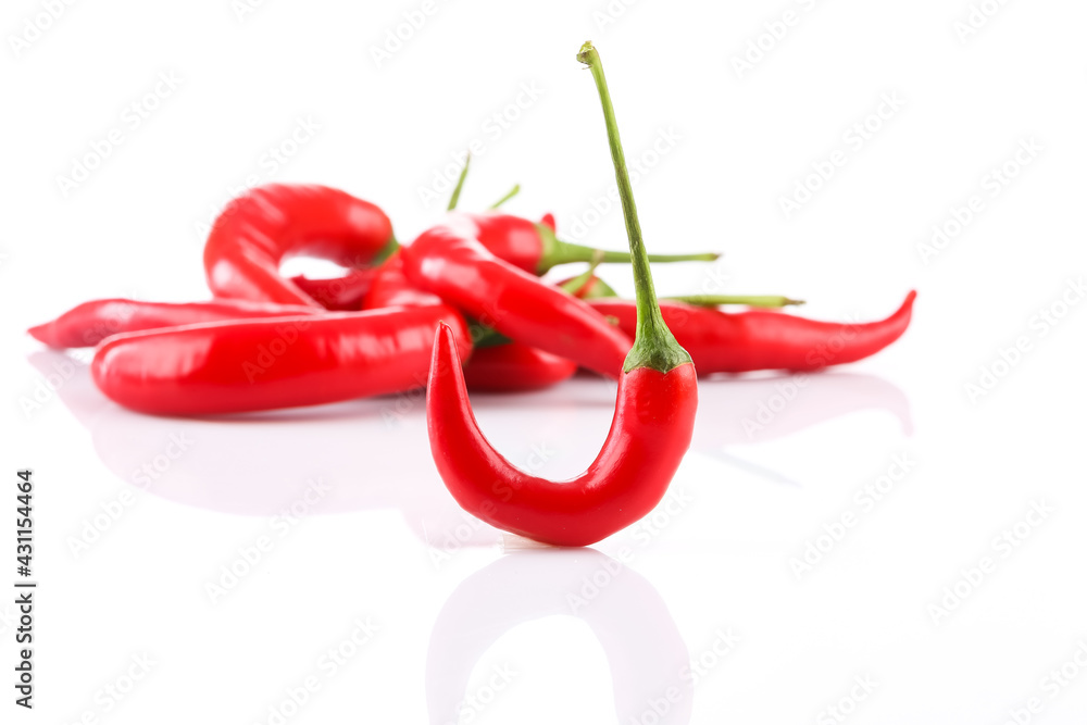 Red chili pepper isolated on a white Red chili pepper isolated on a white