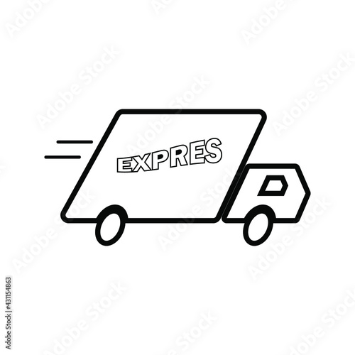 intercity delivery truck icon