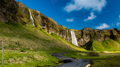  Seljalandsfoss is a beautiful waterfall along the southern coast of Iceland