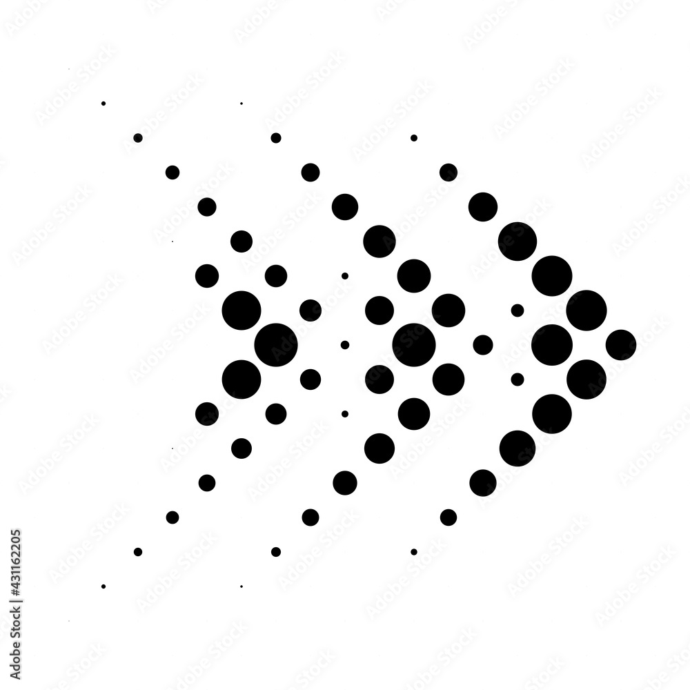 Halftone arrow icon and symbol Halftone arrow icon and symbol
