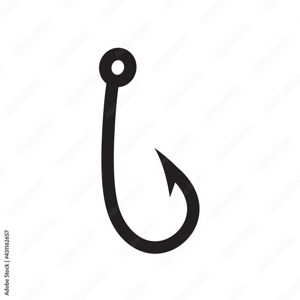 Vector Fishing Hooks For Hanging Lures. isolate on white background. Vector Fishing Hooks For Hanging Lures. isolate on white background.