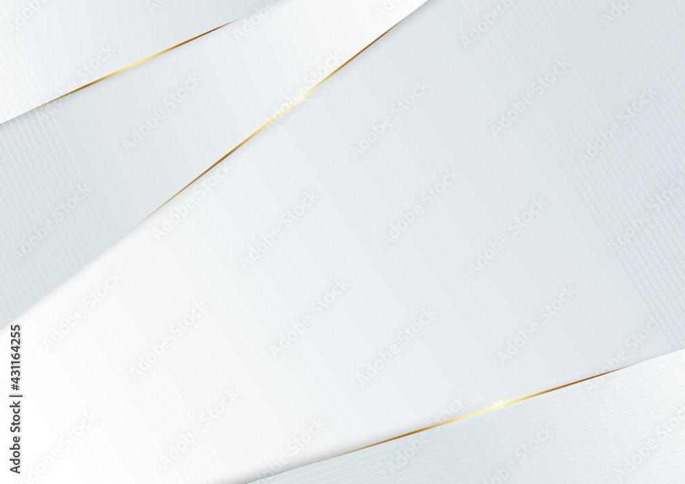 Abstract white and grey triangle background with golden line luxury. Abstract white and grey triangle background with golden line luxury.