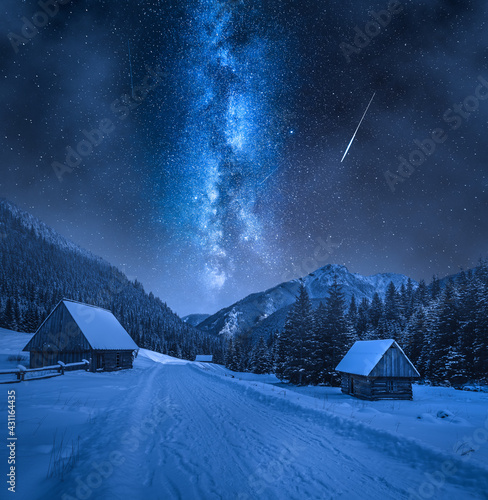 Milky way over snowy Chocho...