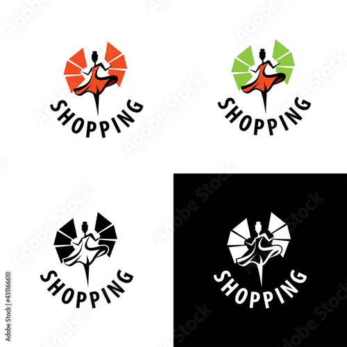 Fashion Woman Silhouette Isolated On White Background - Vector Illustration, Graphic Design Editable For Your Design. Fashion Logo