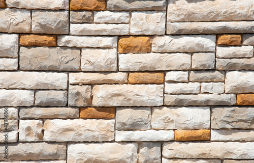 Stone tile brick wall texture surfase cement brown