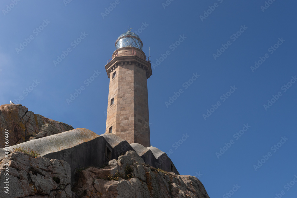 Cape Vilan lighthouse in Camariñas, Galicia, Spain