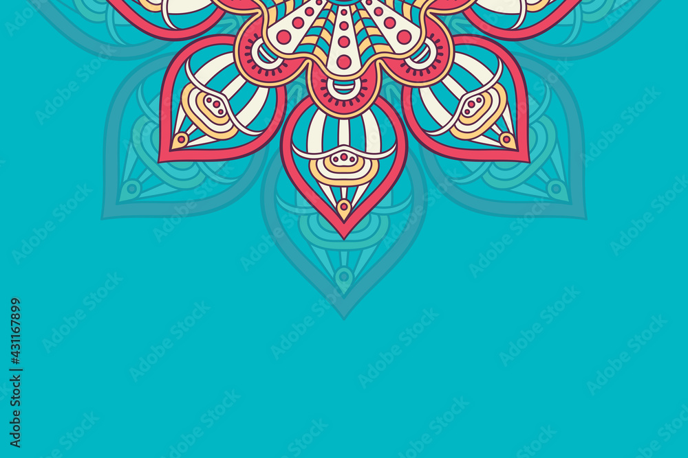 Fototapeta premium Colorful background with mandala template
