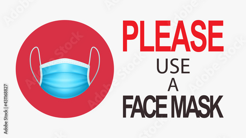 image of notification of wearing face mask