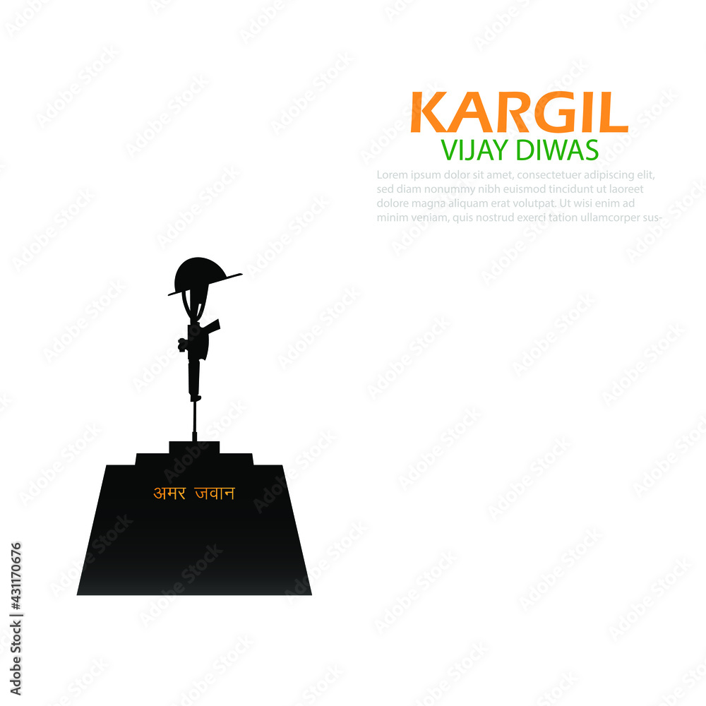 26th July Kargil Vijay Diwas Design Concept With Indian Flag And Army  Social Media Post 25734023 Vector Art at Vecteezy