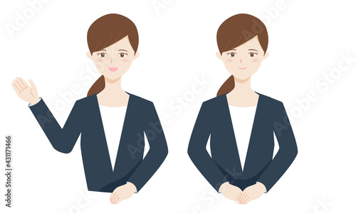 女性が説明している様子