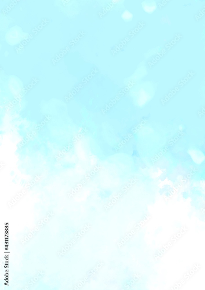 Fototapeta 幻想的な水彩の水色テクスチャ背景 Naklejamy Com