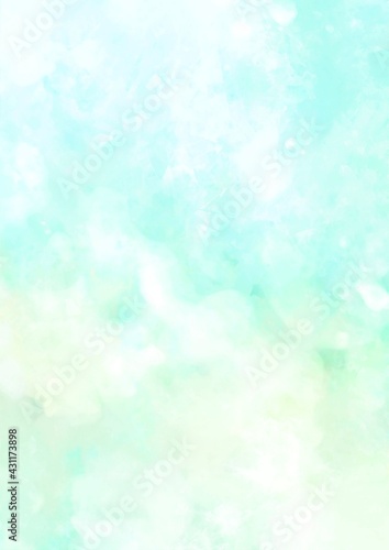 水色のキラキラ水彩テクスチャ背景