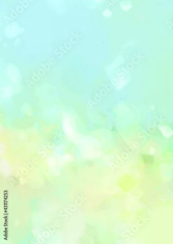 水色と黄緑のキラキラ幻想的なテクスチャ背景