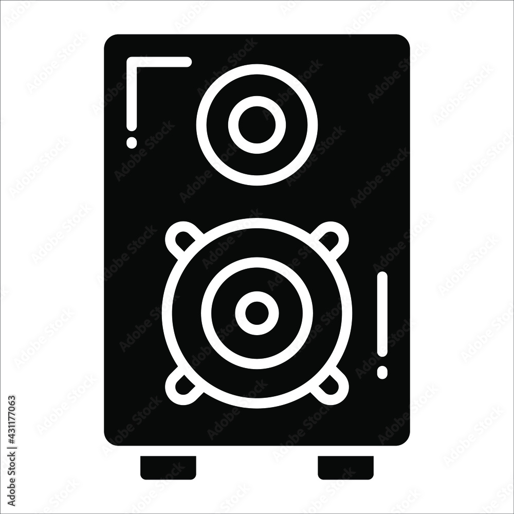 Speaker solid black vector Icon. that can be easily modified or edit Speaker solid black vector Icon. that can be easily modified or edit