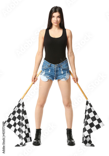 Beautiful young woman with ...