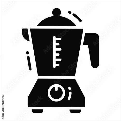 Blender solid black vector Icon. that can be easily modified or edit