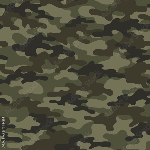 military camouflage. vector seamless print green. army camouflage for clothing or printing