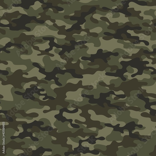 military camouflage. vector seamless print. army green camouflage for clothing or printing