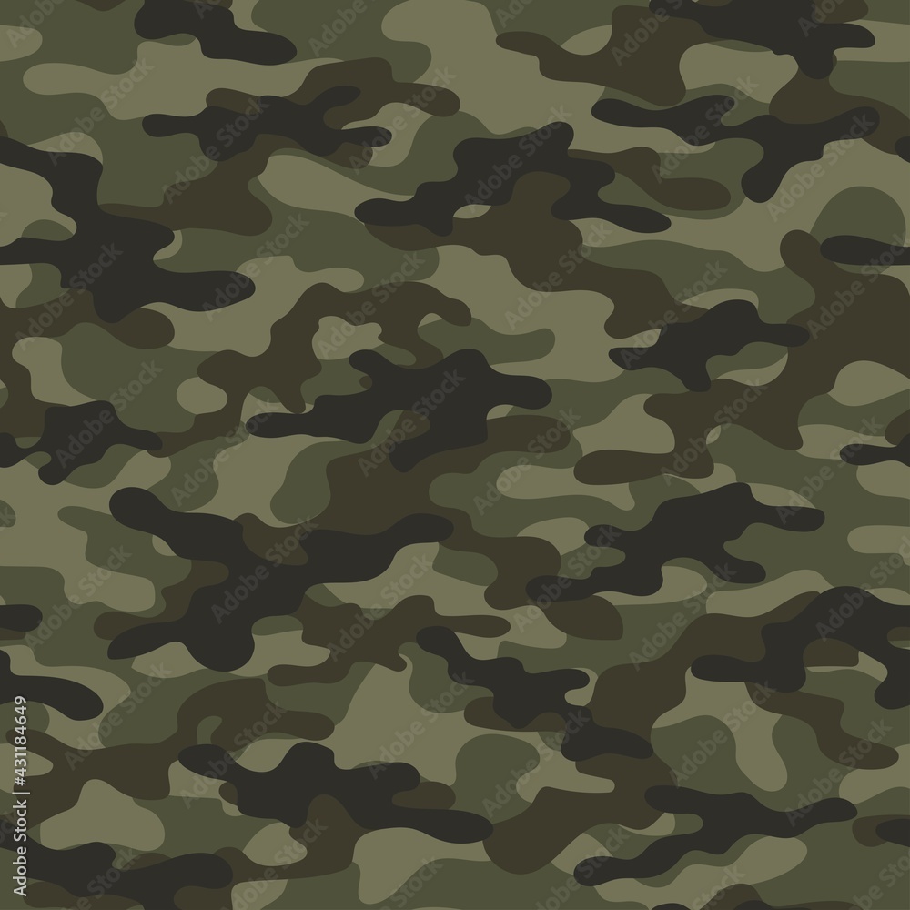 Fototapeta premium military green camouflage. vector seamless print. army camouflage for clothing or printing