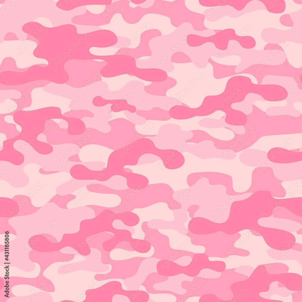 pink Camouflage seamless pattern. Trendy style camo, repeat print. Vector illustration. Khaki texture, military army green hunting pink Camouflage seamless pattern. Trendy style camo, repeat print. Vector illustration. Khaki texture, military army green hunting