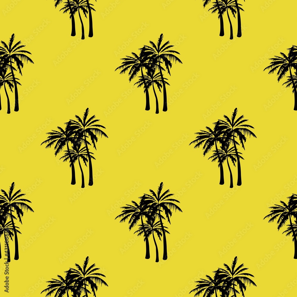 palm print, vector seamless pattern for clothing or print