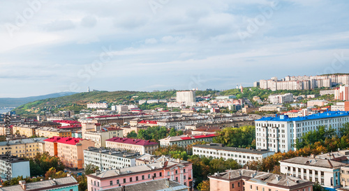 Fototapeta Naklejka Na Ścianę i Meble -  View of the city of Murmansk (Russia)