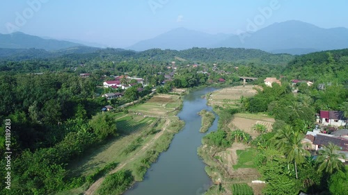 Wallpaper Mural Laos Vang Vieng vue du ciel Torontodigital.ca