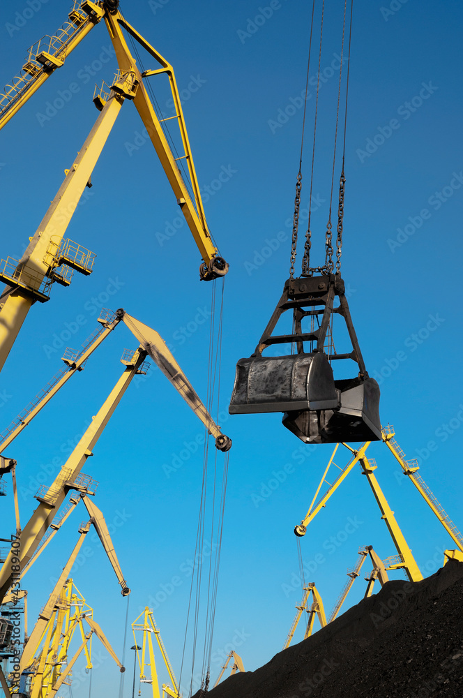 custom made wallpaper toronto digitalPortal cranes, coal terminal, loading, unloading