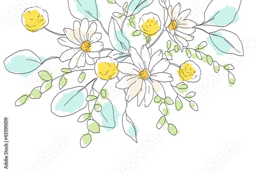 シンプルなお花のイラスト