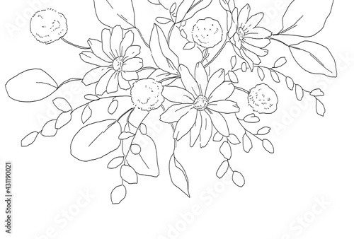 シンプルなお花のイラスト