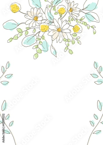 シンプルなお花のイラスト © Hirose