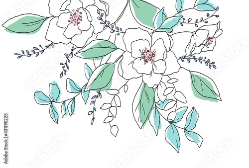 シンプルなお花のイラスト