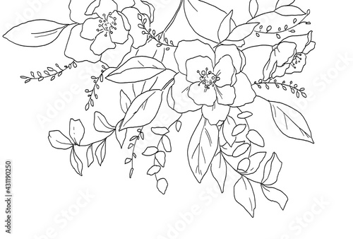 シンプルなお花のイラスト