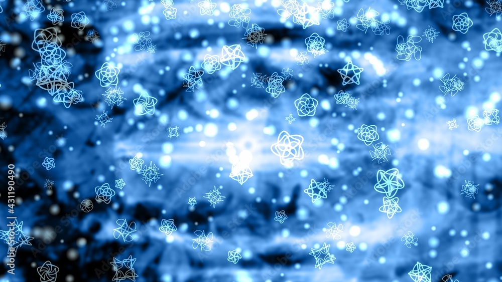 Abstract Snowflakes Falling in Cold Winter Snow Effect - Abstract Background Texture Abstract Snowflakes Falling in Cold Winter Snow Effect - Abstract Background Texture