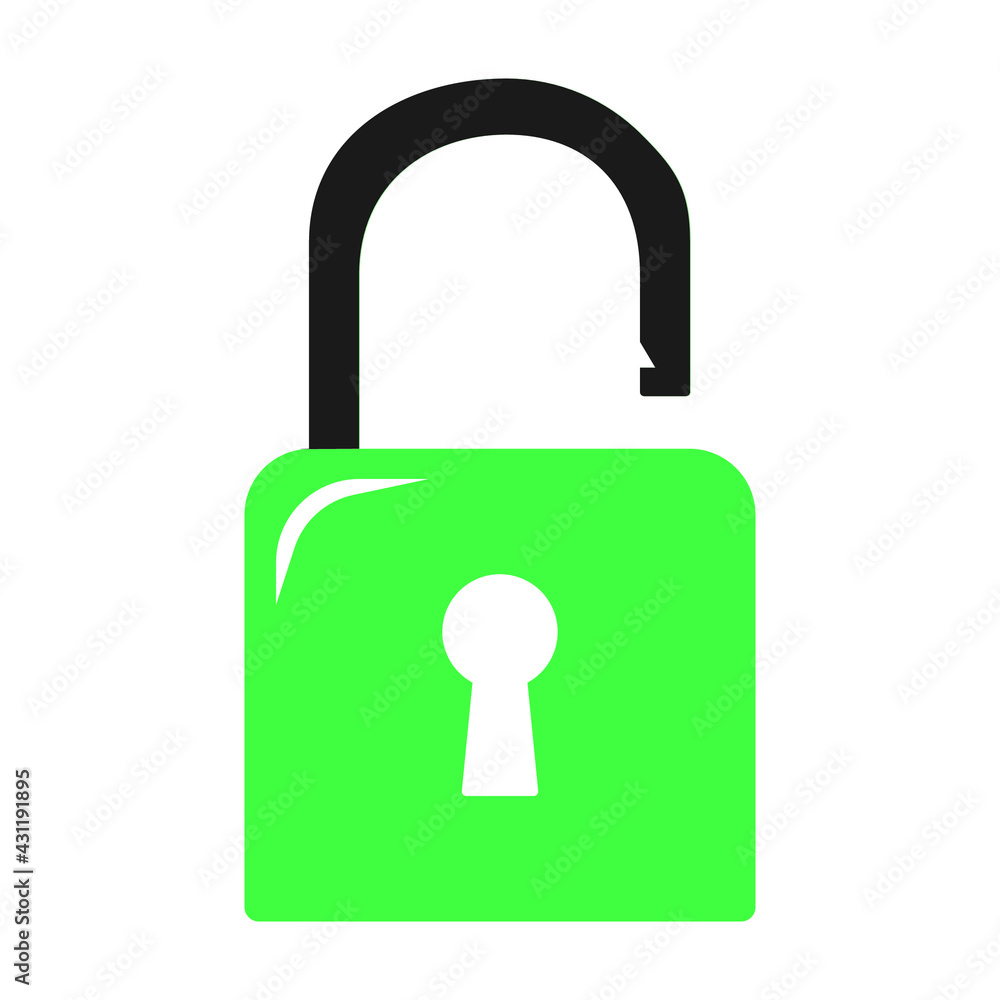Lock open symbol, web icon, vector Lock open symbol, web icon, vector