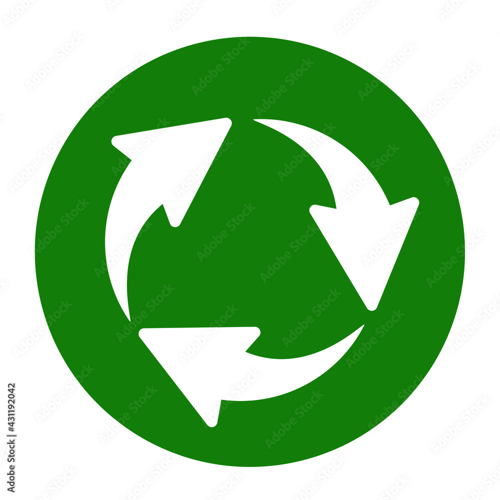 Recycling symbol, web icon, vector Recycling symbol, web icon, vector