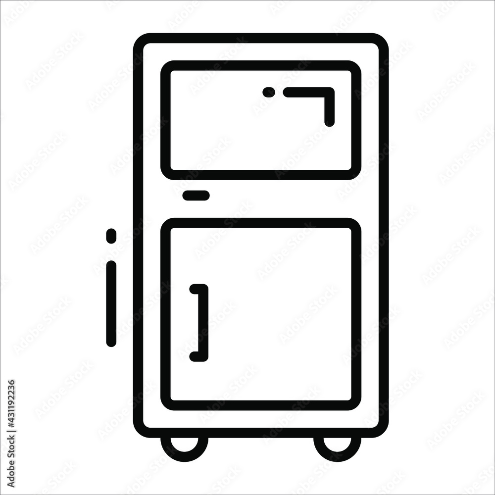 fridge line vector Icon. that can be easily modified or edit fridge line vector Icon. that can be easily modified or edit
