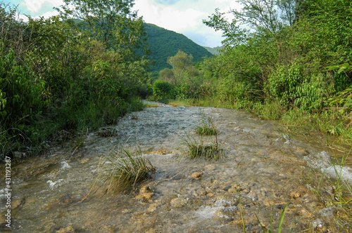 stream in the mountains of Islamabad, Kalagar Village, Margalla mountains photo