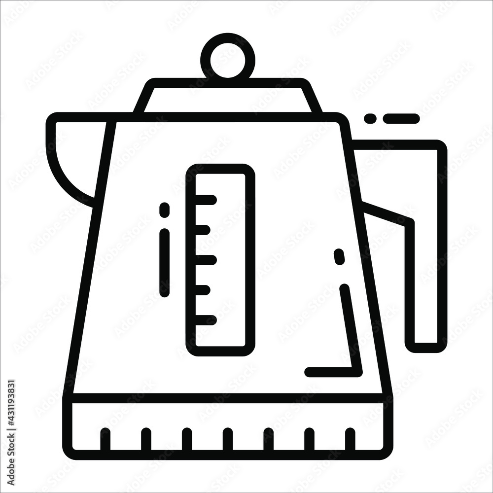 Kettle line vector Icon. that can be easily modified or edit Kettle line vector Icon. that can be easily modified or edit