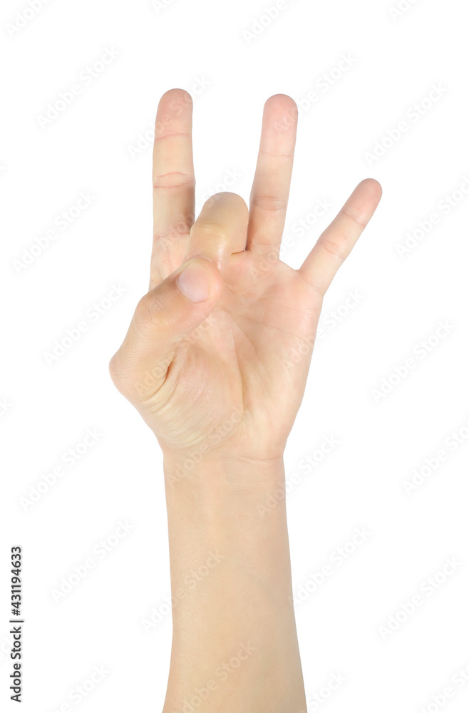 Right palm, male hand gestures and symbols Isolated on white background with clipping path Right palm, male hand gestures and symbols Isolated on white background with clipping path